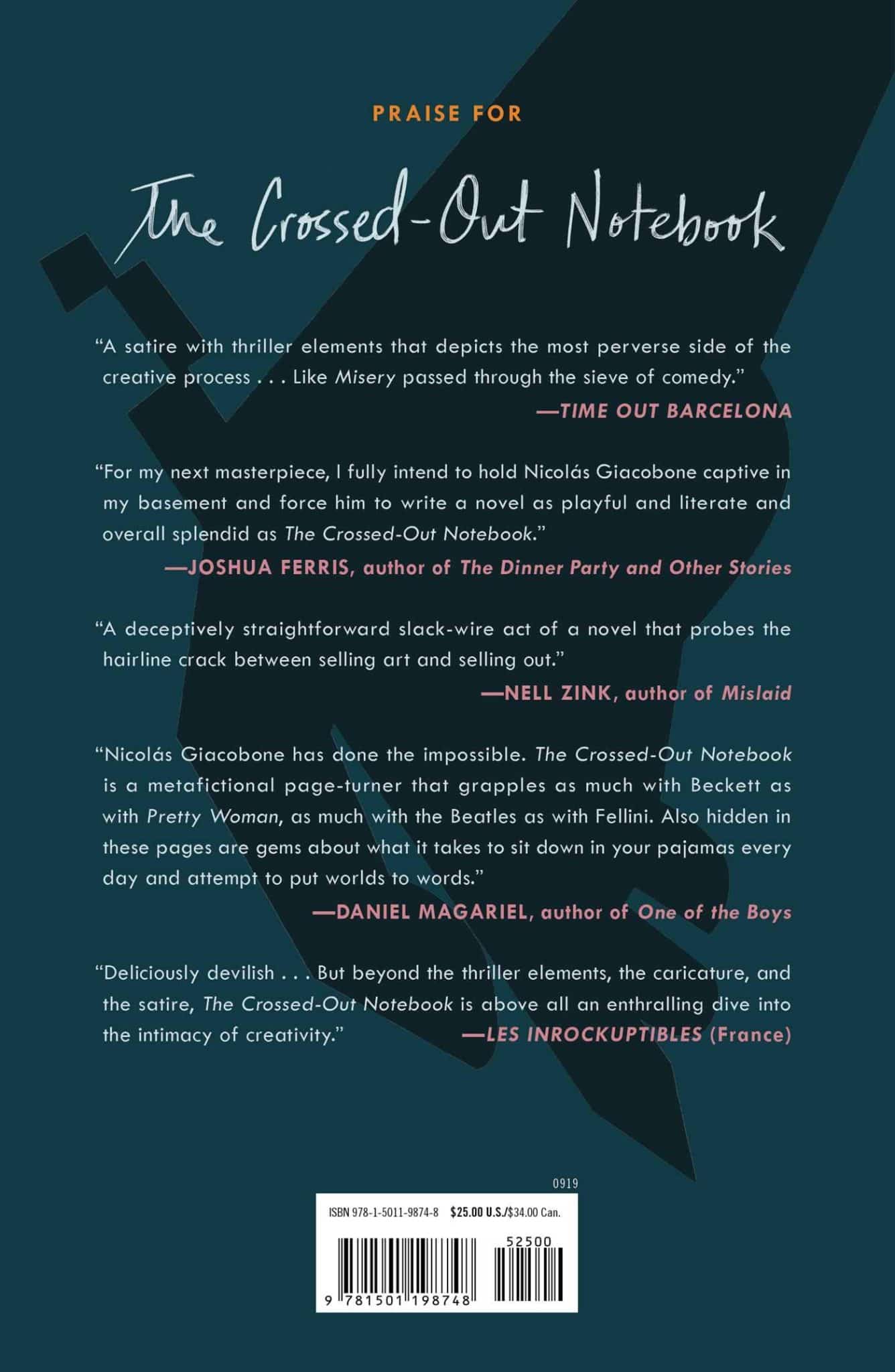 The Crossed Out Notebook Back